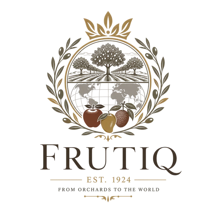 FRUTIQ official crest, Est. 1924, From Orchards To The World